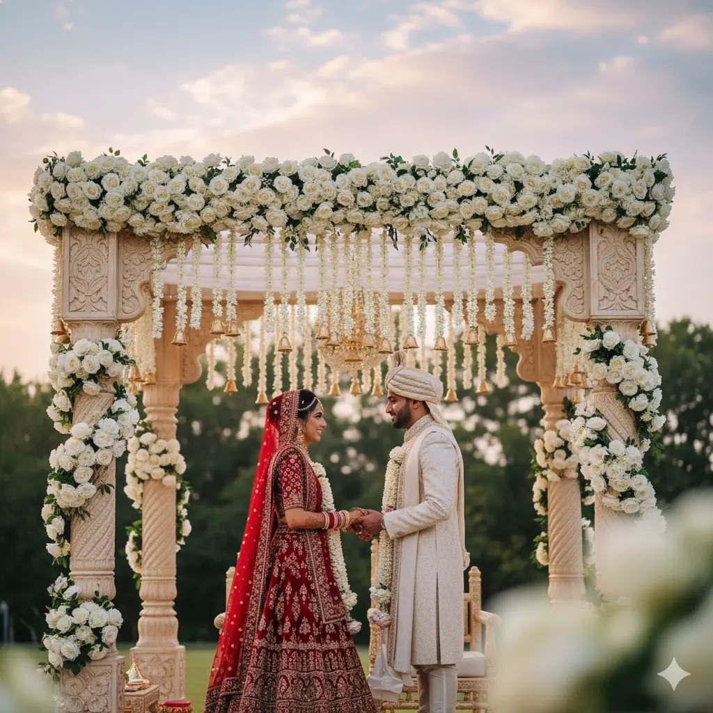 Wedding ceremony at Corbett Elegant Retreat