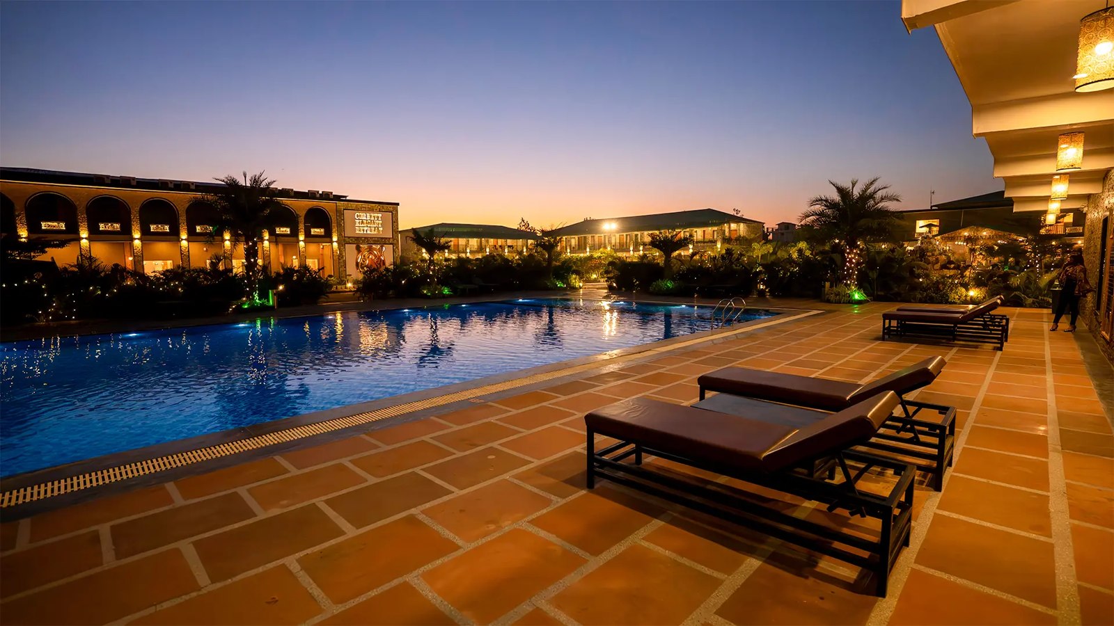 Swimming pool at Corbett Elegant Retreat